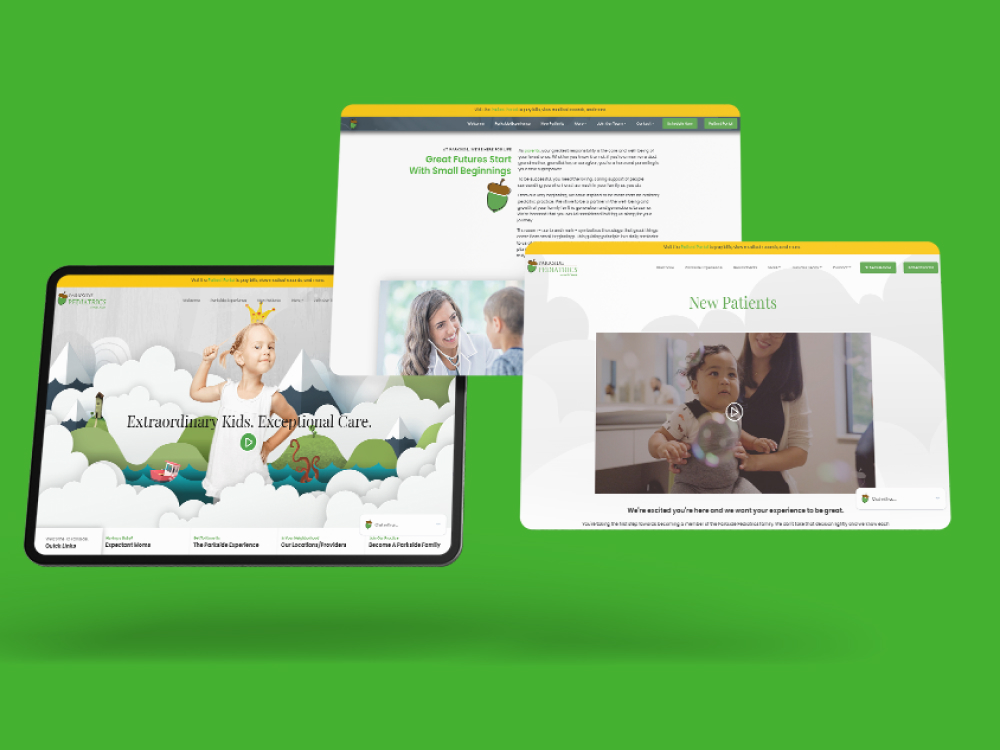 Mockup of Parkside Pediatrics Website Design